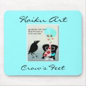 Crow's Feet Haiku Art Mousepad Muismat (Voorkant)