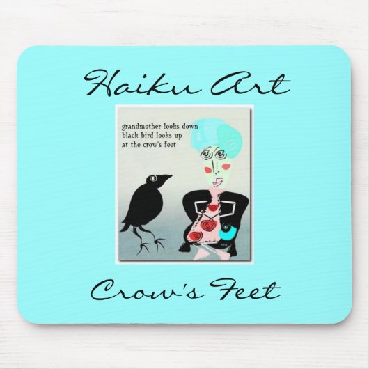 Crow's Feet Haiku Art Mousepad Muismat (Voorkant)