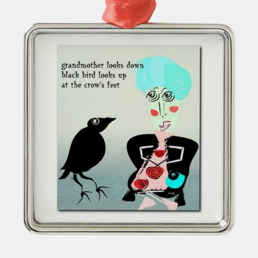 Crow's Feet Haiku Art Ornament (Voorkant)