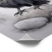 Crows Rock! Poster Krähe ausgebreitete Flügel (Hoek)