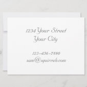 Crows Roses Wedding Invitation Kaart (Achterkant)