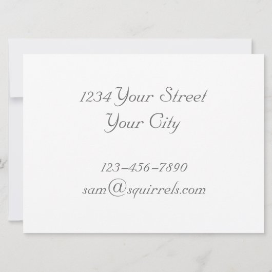 Crows Roses Wedding Invitation Kaart (Achterkant)