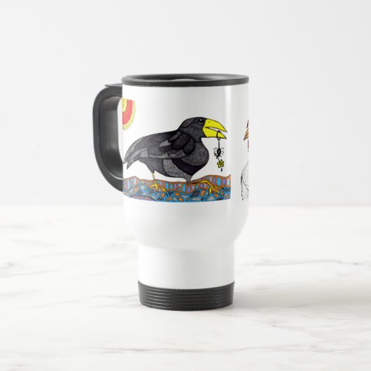 Crows Travel Mug Reisbeker (Voorkant links)