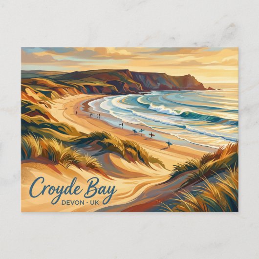 Croyde Bay VK Briefkaart (Voorkant)