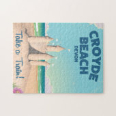 CROYDE BEACH Devon Vintage poster Legpuzzel (Horizontaal)