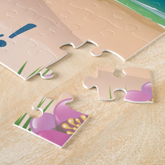 CROYDE BEACH Devon Vintage reisposter Legpuzzel (Zijkant)