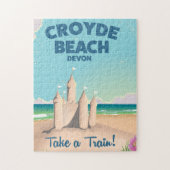 CROYDE BEACH Devon Vintage reisposter Legpuzzel (Verticaal)