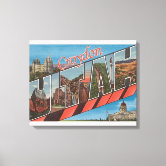 Croydon, UtahLarge Letter ScenesCroydon, UT Canvas Afdruk (Voorkant)