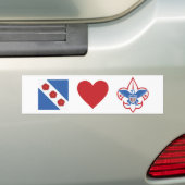 Crozet houdt van scouts Bumpersticker (Op auto)