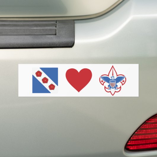 Crozet houdt van scouts Bumpersticker (Op auto)