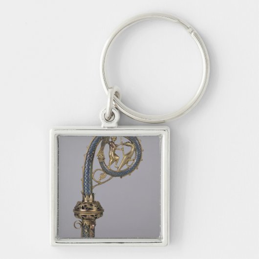 Crozier die St. Michael afschildert Sleutelhanger (Voorkant)