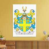 Crozier Family Crest Canvas Afdruk (Insitu (Woonkamer))