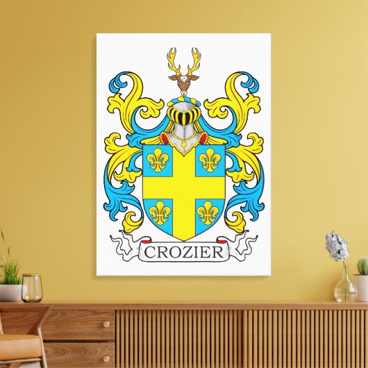 Crozier Family Crest Canvas Afdruk (Insitu (Woonkamer))
