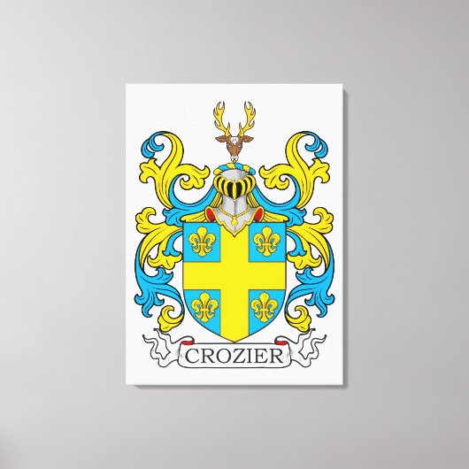 Crozier Family Crest Canvas Afdruk (Voorkant)