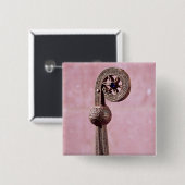 Crozier of St. Robert, c.1100 Vierkante Button 5,1 Cm (Voorkant /achterkant)