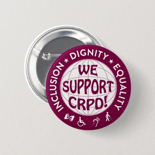 CRPD-Button Ronde Button 5,7 Cm (Voorkant /achterkant)