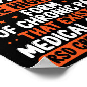 CRPS Awareness Chronic Pain Oranje Lint RSD CRPS Poster (Hoek)