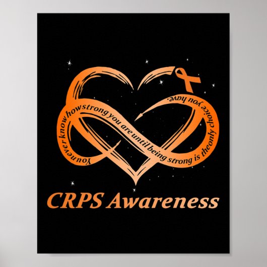 CRPS Awareness Chronic Pain Oranje Lint RSD CRPS Poster (Voorkant)