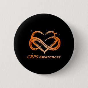 CRPS Awareness Chronic Pain Oranje Lint RSD CRPS Ronde Button 5,7 Cm