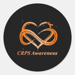 CRPS Awareness Chronic Pain Oranje Lint RSD CRPS Ronde Sticker