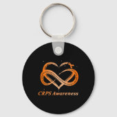 CRPS Awareness Chronic Pain Oranje Lint RSD CRPS Sleutelhanger (Voorkant)