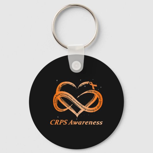 CRPS Awareness Chronic Pain Oranje Lint RSD CRPS Sleutelhanger (Voorkant)