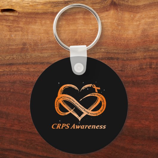 CRPS Awareness Chronic Pain Oranje Lint RSD CRPS Sleutelhanger (Voorkant)