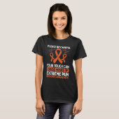CRPS Awareness Disease RSD Warrior Oranje Ribbon T-shirt (Voorkant volledig)