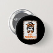 CRPS Awareness Month Oranje lint Ronde Button 5,7 Cm (Voorkant /achterkant)