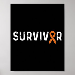 CRPS Awareness Oranje Ribbon Survivor Poster