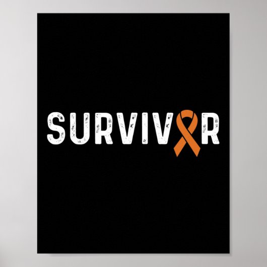 CRPS Awareness Oranje Ribbon Survivor Poster (Voorkant)
