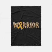 CRPS Awareness Warrior Sinaasappel Lint Luipaard P Fleece Deken (Voorkant)