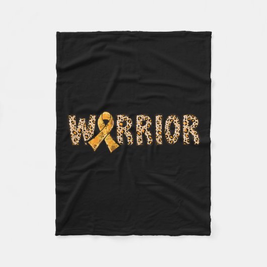 CRPS Awareness Warrior Sinaasappel Lint Luipaard P Fleece Deken (Voorkant)