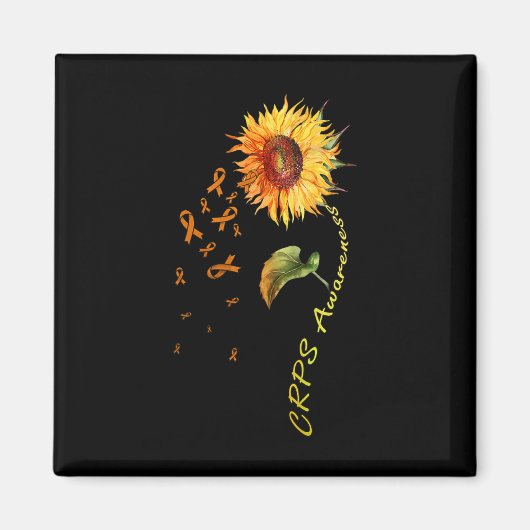 CRPS Awareness Zonnebloem T - shirts Magneet (Voorkant)