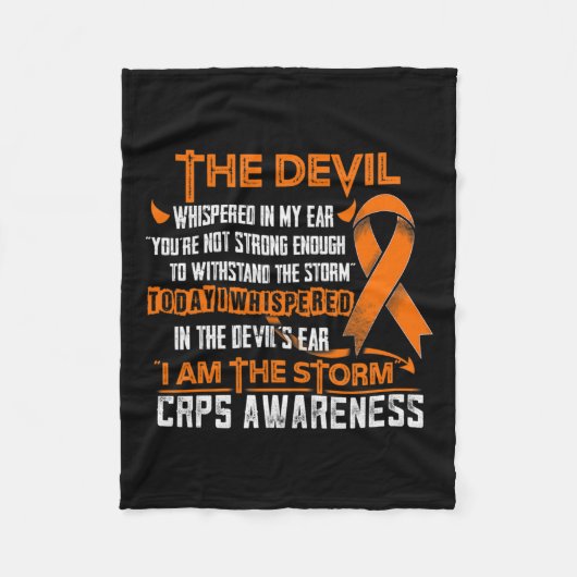 CRPS Bewustzijn Ik ben de Storm Duivel Fleece Deken (Voorkant)