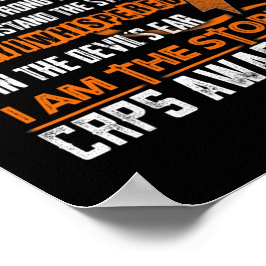 CRPS Bewustzijn Ik ben de Storm Duivel Poster (Hoek)