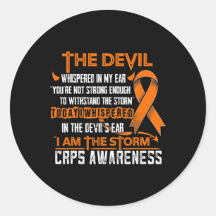 CRPS Bewustzijn Ik ben de Storm Duivel Ronde Sticker