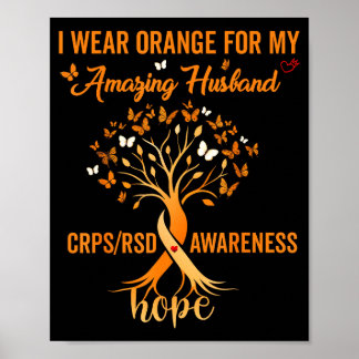 Crps-bewustzijn Ik Draag Oranje Voor Mijn Man Nove Poster