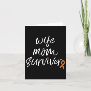 CRPS Bewustzijn Oranje Ribbon Vrouw Moeder Overlev Kaart