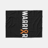 CRPS Bewustzijn Oranje Ribbon Warrior Fleece Deken (Voorkant (Horizontaal))