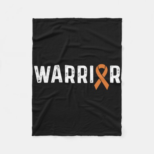 CRPS Bewustzijn Oranje Ribbon Warrior Fleece Deken (Voorkant)