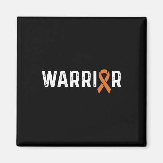 CRPS Bewustzijn Oranje Ribbon Warrior Magneet (Voorkant)