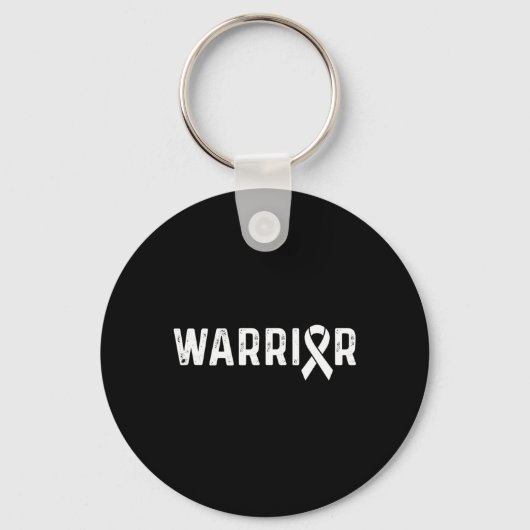 CRPS Bewustzijn Sinaasappel Ribbon Warrior 1 Sleutelhanger (Voorkant)