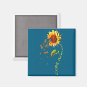 Crps-bewustzijnsunflower Kunstwerk Magneet (Voorkant / Achterkant)