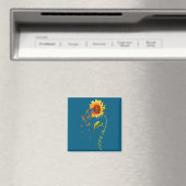 Crps-bewustzijnsunflower Kunstwerk Magneet (Insitu (Vaatwasser))