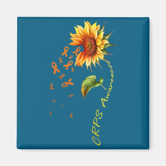Crps-bewustzijnsunflower Kunstwerk Magneet (Voorkant)