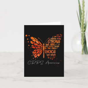Crps Butterfly Oranje Ribbon Crps Awareness Kaart