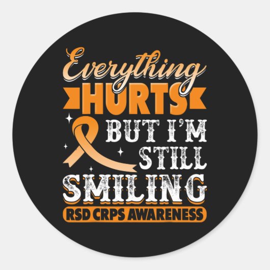 CRPS Complex Regional Pain Syndrome Awareness Nove Ronde Sticker (Voorkant)