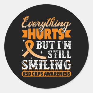 CRPS Complex Regional Pain Syndrome Awareness Nove Ronde Sticker