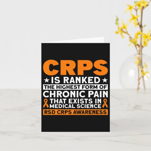 CRPS is gerangschikt als de hoogste pijn RSD CRPS  Kaart (Gele Bloem)